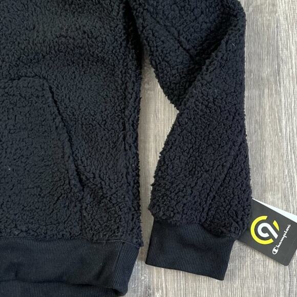 C9 Champion Girls' Black Sherpa Fleece Quarter Zip Pullover - Size Large - NWT - Picture 4 of 7